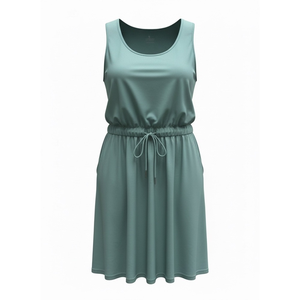 Jack Smith Womens XL Teal Green Sleeveless Athletic Dress Zip Pockets NWT
